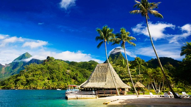 Tahiti scenic mountains