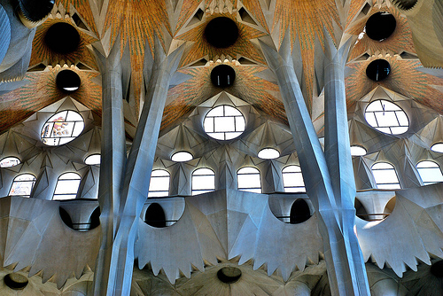 sagrada familia_2 Ceiling at the Sagrada Familia
