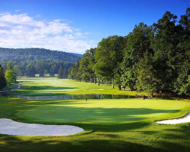 The Homestead Golf course cascades