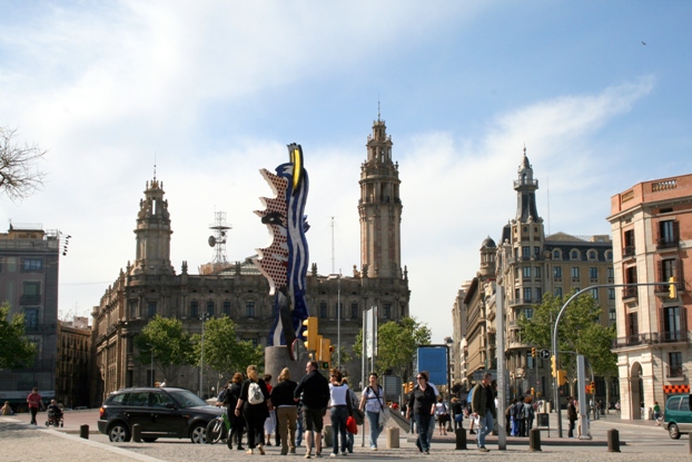 Barcelona street scene Barcelona Spain