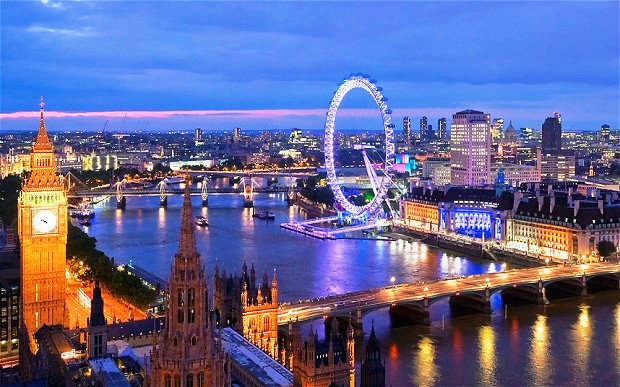 London at night