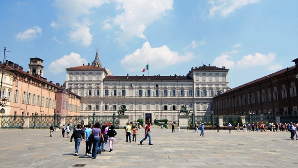 Piazza Castello in Turin Italy
