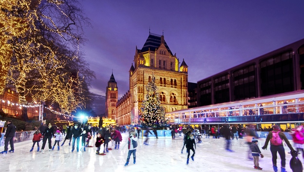 Christmas in London ice skating