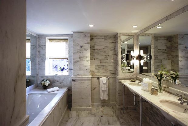 The Lowell Hotel guestroom bathrooms