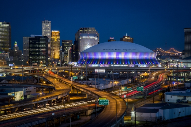 New Orleans skyline at night