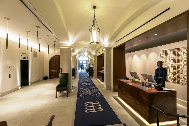 Refinery Hotel lobby