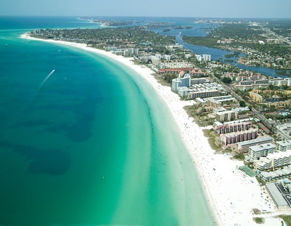 Siesta Key Beach beach aerial