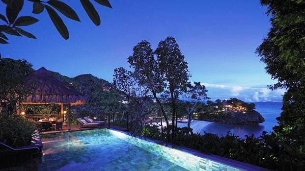 Shangri-La Boracay Resort & Spa villa view at night