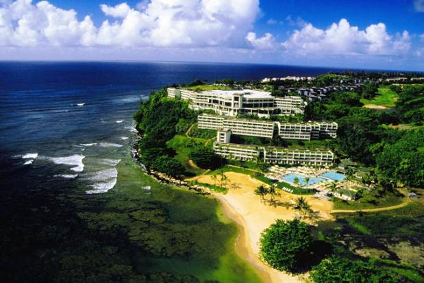 St. Regis Princeville Kauai aerial