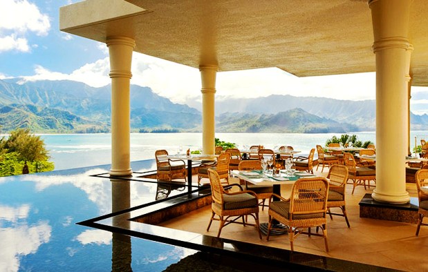 St. Regis Princeville Kauai outdoor dining