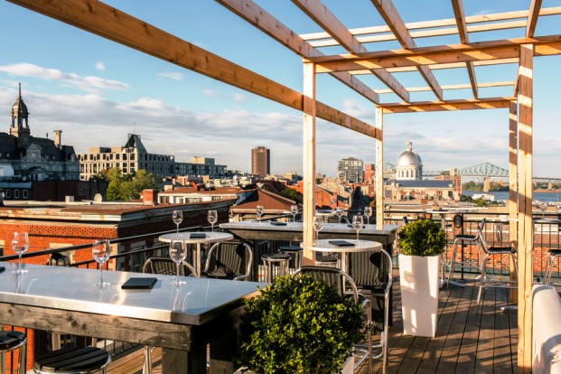 Auberge du Vieux-Port roof top dining