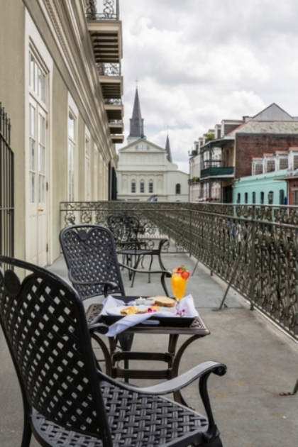 Bourbon Orleans Hotel breakfast on the veranda