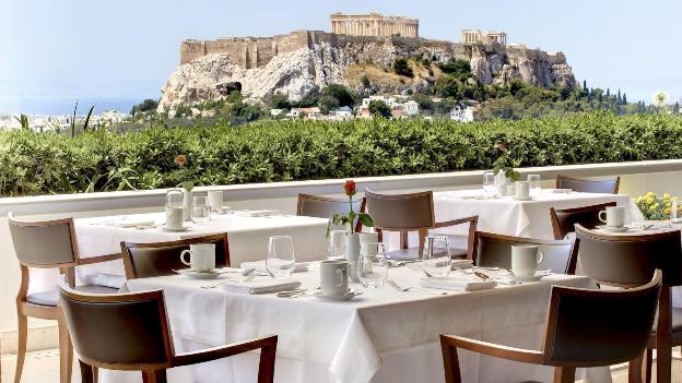 Hotel grande bretagne athens roof garden restaurant and bar breakfast