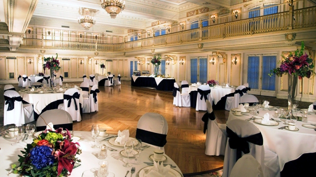 The Davenport hotel and tower main reception room