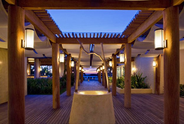 The St. Regis Punta Mita Resort beach club entrance