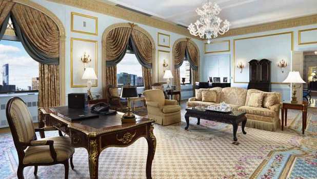 Waldorf Astoria suite living room