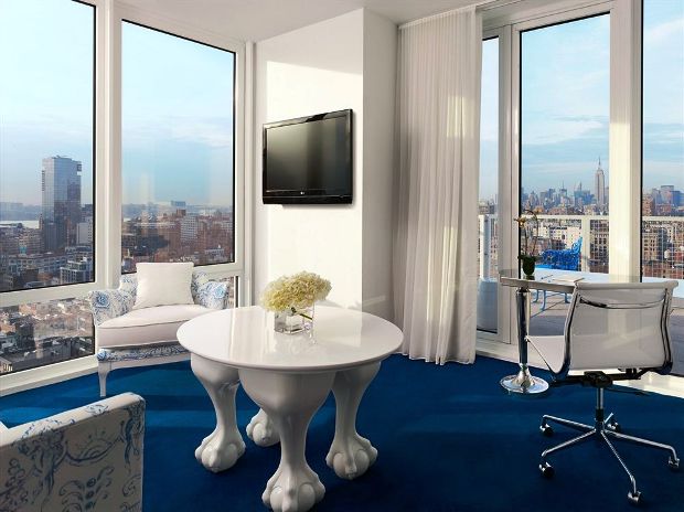 Mondrian Soho guest room living area