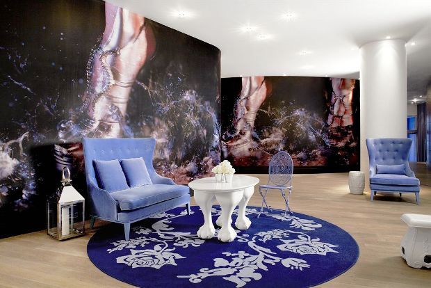 Mondrian Soho lobby sitting area