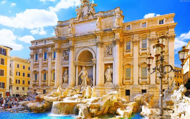 Rome trevi fountains