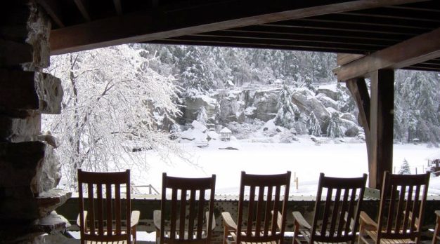 Mohonk Mountain House winter view