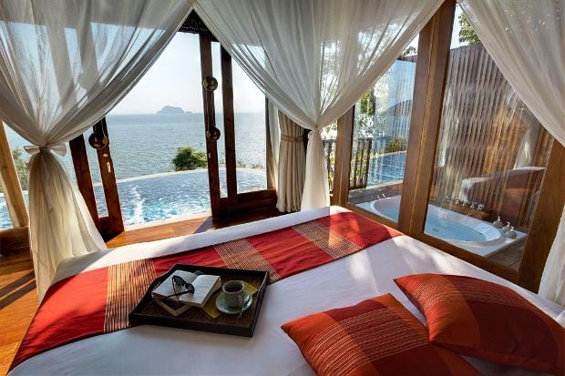 Santhiya Koh Yao Yai Resort & Spa ocean front guest room