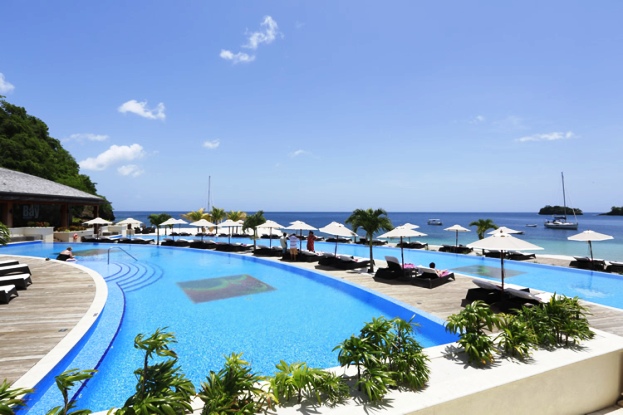 Buccament Bay Resort pool side