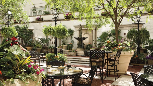 Ritz New Orleans courtyard