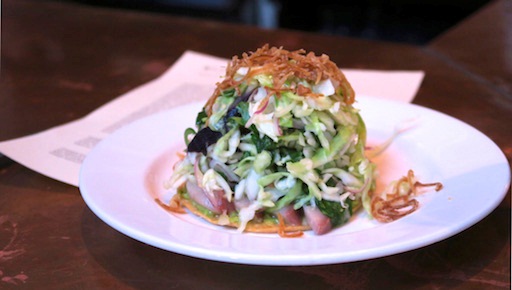 The hamachi tostada at Animal Restaurant