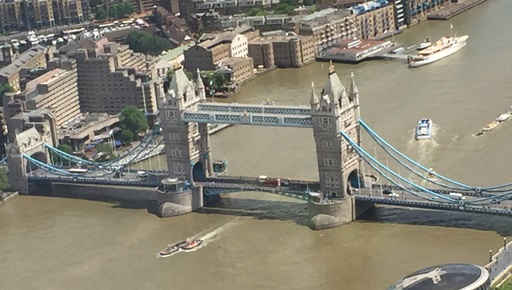 Tower Bridge as seen from The Shard